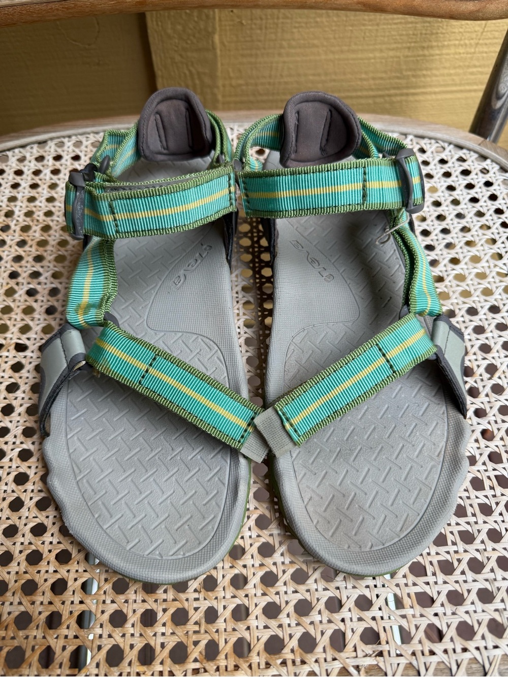 Teva Sport Hiking River Sandals Green Gray Women’s Size 8